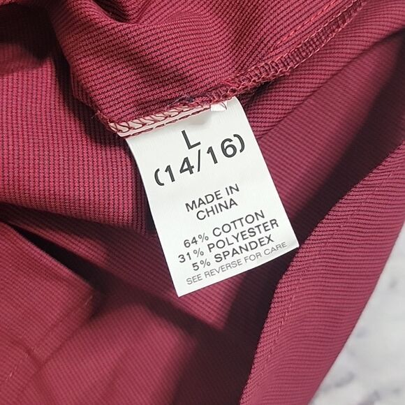 Chaps Youth Red Button down shirt - Picture 3 of 4